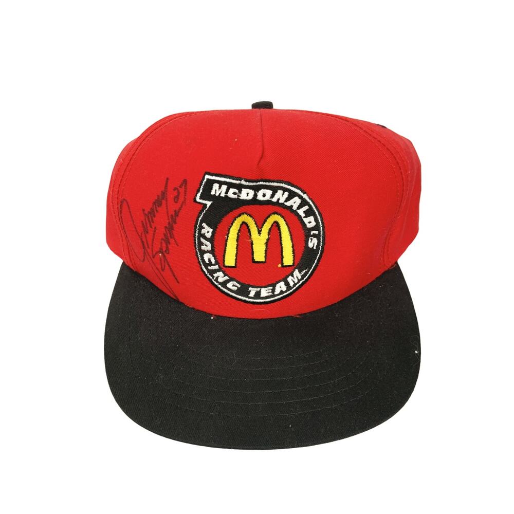 Vtg McDonalds Racing Jimmy Spencer #27 Signed Snap Back Cap OS